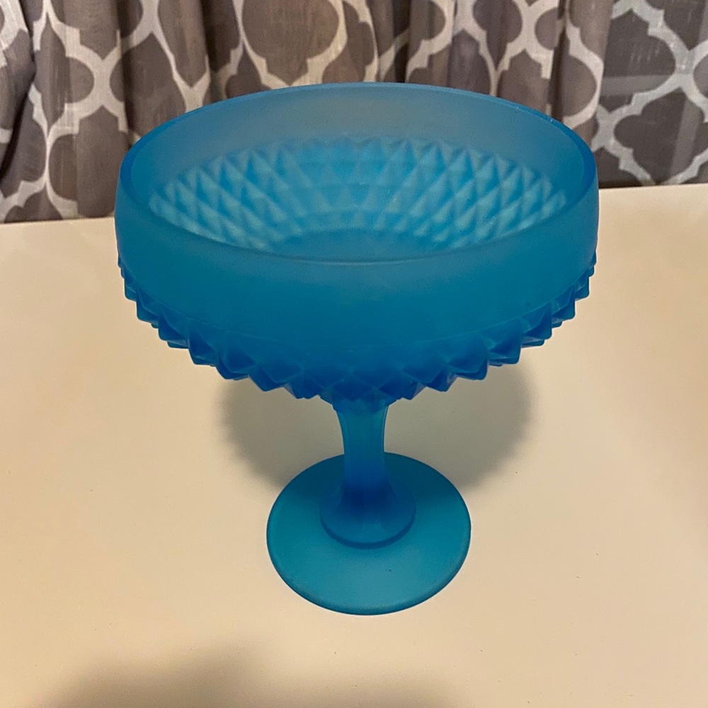 Depression Glass Indiana Diamond Point Compote - Picture 6 of 8
